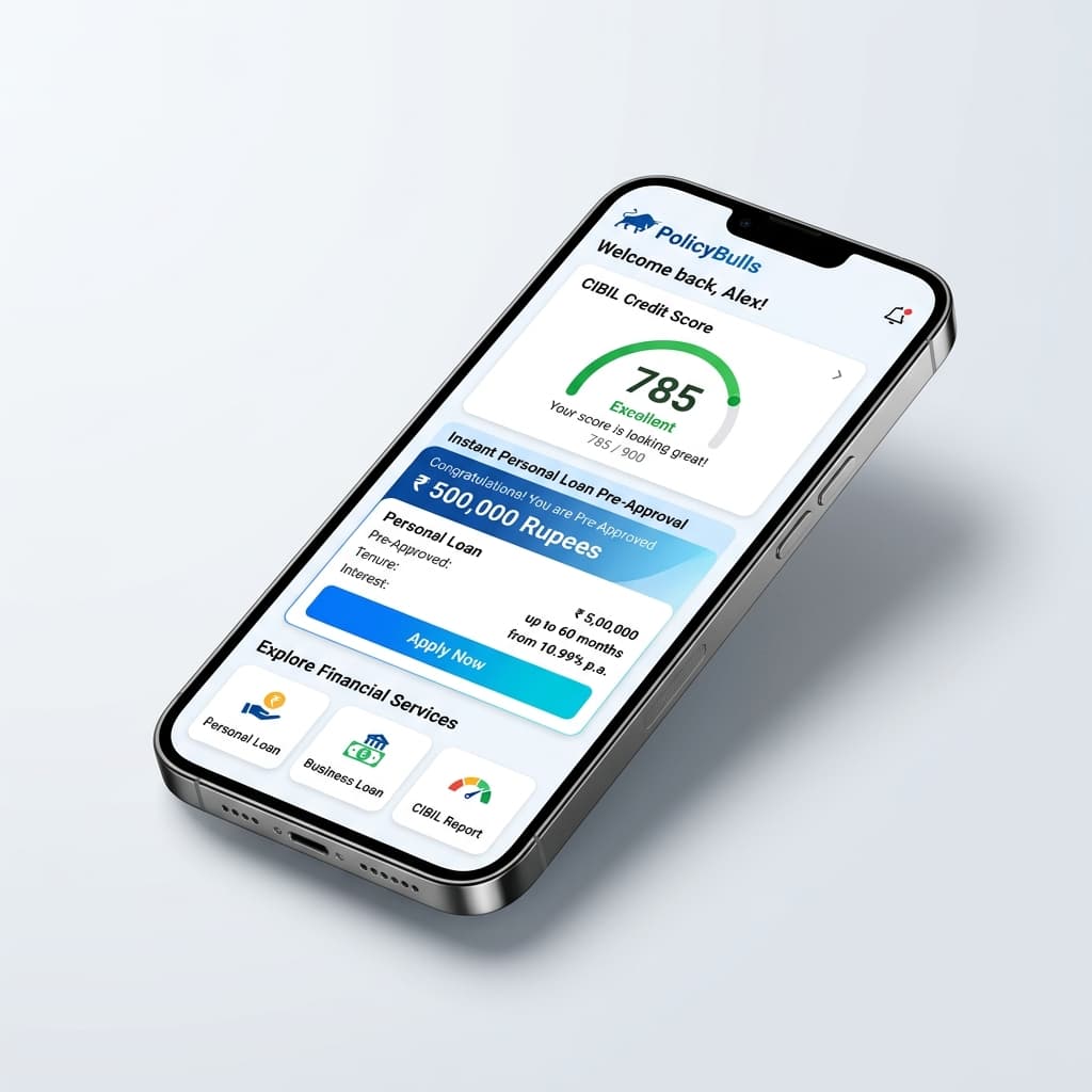 PolicyBulls mobile application mockup